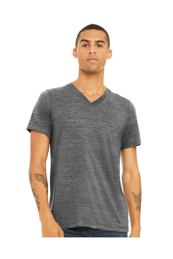 BELLA + CANVAS - Unisex Jersey V-Neck Tee - 3005 - Maroon - 3XL