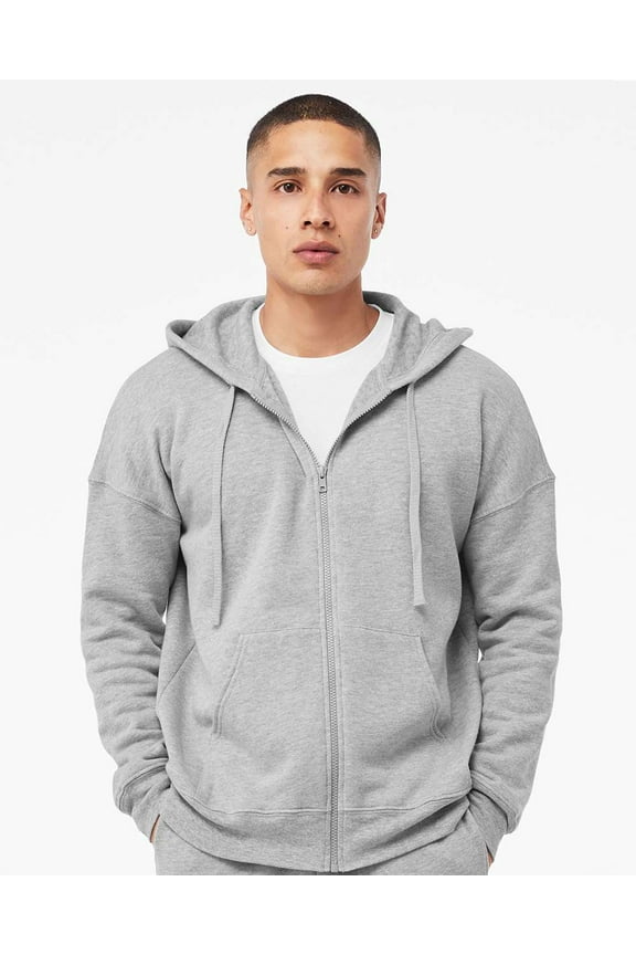 BELLA + CANVAS - Unisex Sponge Fleece DTM Full-Zip Hoodie - 3759 - Athletic Heather