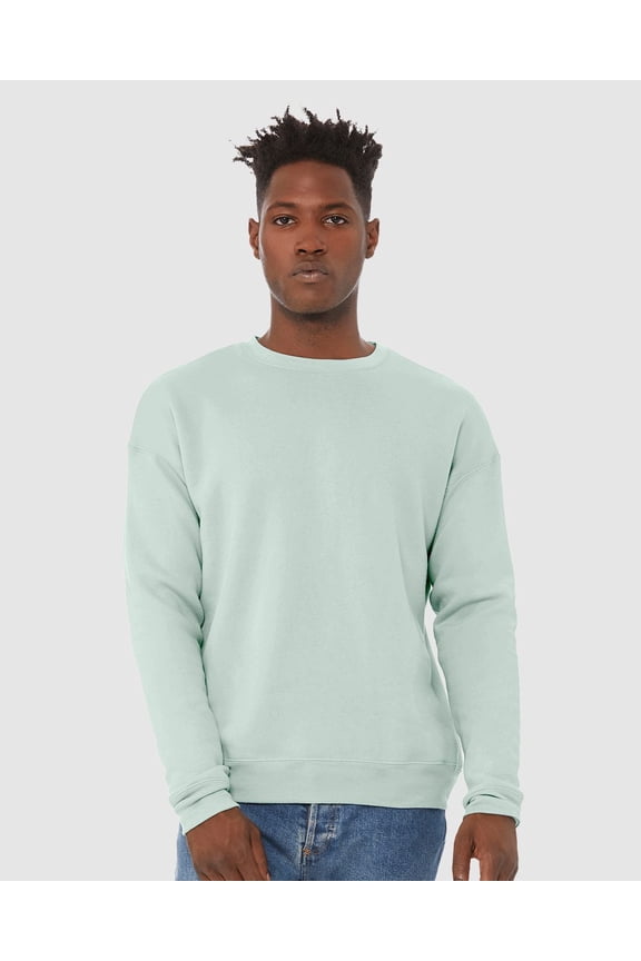 BELLA + CANVAS - Unisex Sponge Fleece Drop Shoulder Crewneck Sweatshirt - 3945 - White - 2XL