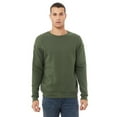 thumbnail image 1 of Bella + Canvas Unisex Sponge Fleece Drop Shoulder Sweatshirt - Military Green, Small, 1 of 5