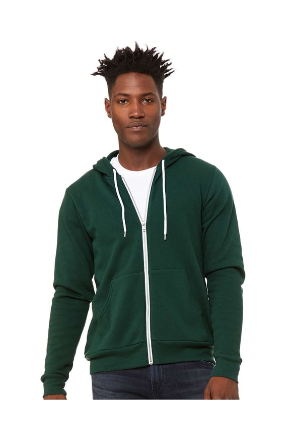 BELLA + CANVAS Unisex Sponge Fleece Full-Zip Hoodie Size up to 3XL