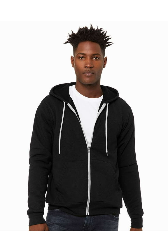 BELLA + CANVAS Unisex Sponge Fleece Full-Zip Hoodie Size up to 3XL
