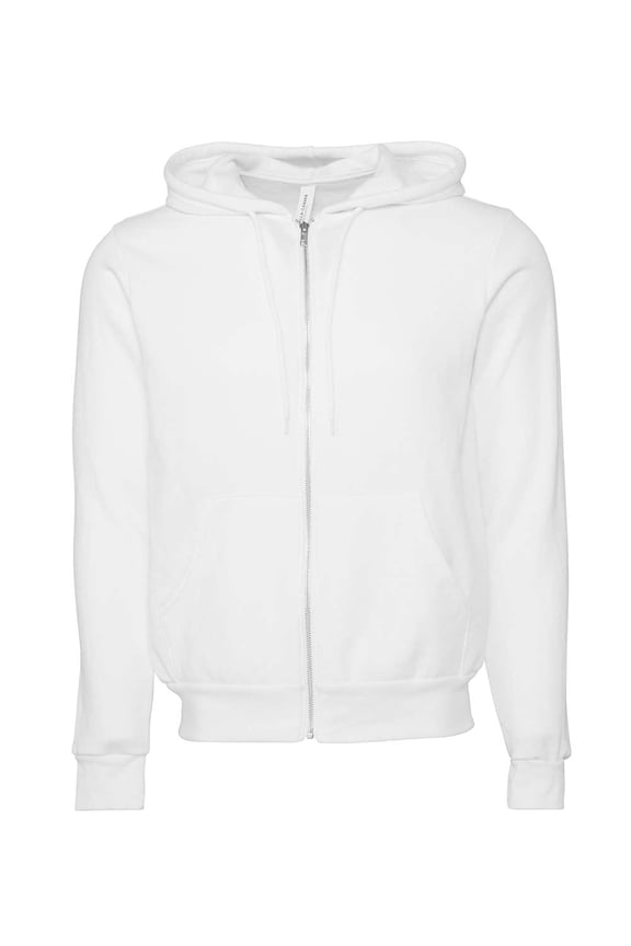 BELLA + CANVAS Unisex Sponge Fleece Full-Zip Hoodie Size up to 3XL