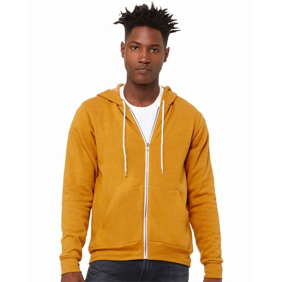 BELLA + CANVAS Unisex Sponge Fleece Full-Zip Hoodie Size up to 3XL