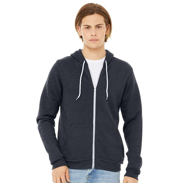 BELLA + CANVAS Unisex Sponge Fleece Full-Zip Hoodie Size up to 3XL