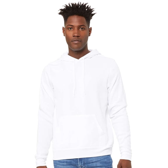 BELLA   CANVAS Unisex Sponge Fleece Hoodie 3719 - Dtg White Size 2XL