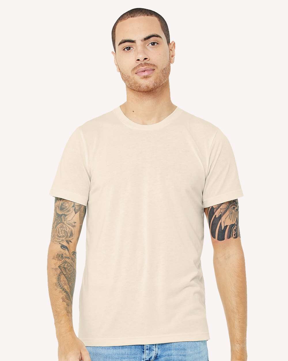 BELLA + CANVAS Unisex USA-Made Jersey Tee 3001U - Natural Size XL ...