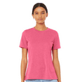 thumbnail image 1 of BELLA+CANVAS Women Relaxed Fit Triblend Tee, Short Sleeve Crew Neck Shirt, Charity Pink Triblend, 3XL, 1 of 5