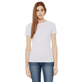 thumbnail image 1 of BELLA+CANVAS Women Slim Fit Tee, Short Sleeve Crew Neck Cotton T-Shirt, White, Size S, 1 of 4