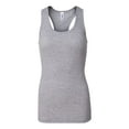 thumbnail image 1 of BELLA + CANVAS Women’s 2X1 Rib Racerback Tank in Athletic Heather XL | 4070, 1 of 5