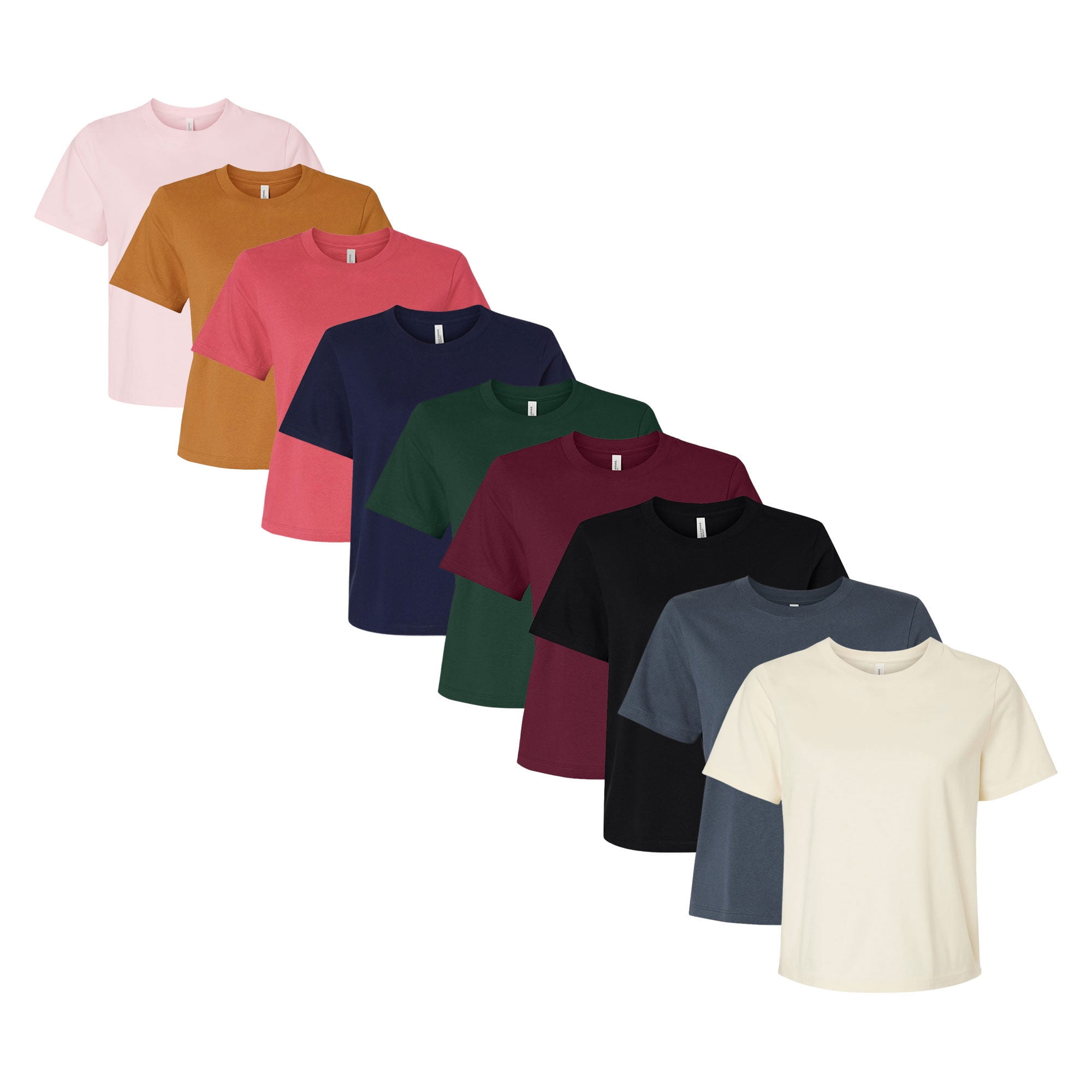 BELLA + CANVAS Women's 6 oz Bulk T-Shirt , 100% Airlume Combed and Ring ...