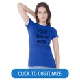 thumbnail image 1 of BELLA+CANVAS Women's Crew Neck Personalized T-Shirt, Create your own Designs, True Royal, Medium, 1 of 6