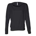 thumbnail image 1 of BELLA + CANVAS - Women’s Flowy Off Shoulder Long Sleeve Tee - 8850 - Black - Size: XS, 1 of 5