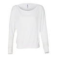 thumbnail image 1 of BELLA + CANVAS Women’s Flowy Off Shoulder Long Sleeve Tee (White, S), 1 of 5