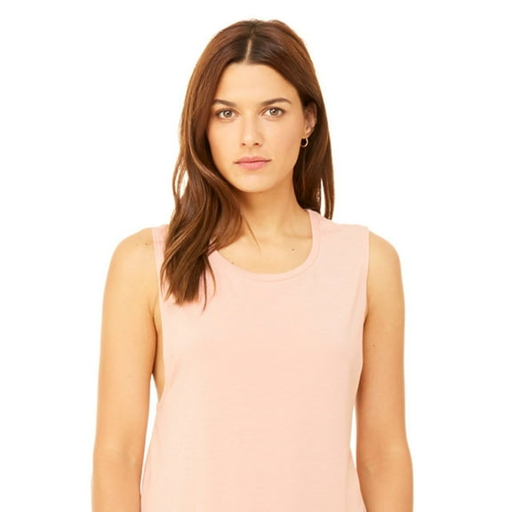 BELLA   CANVAS - Women's Flowy Scoop Muscle Tank - 8803 - Peach - Size: XL