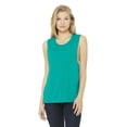 thumbnail image 1 of BELLA + CANVAS - Women's Flowy Scoop Muscle Tank - 8803 - Teal - Size: 2XL, 1 of 5