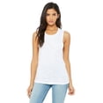 thumbnail image 1 of BELLA + CANVAS - Women's Flowy Scoop Muscle Tank - 8803 - White Slub - Size: XL, 1 of 5