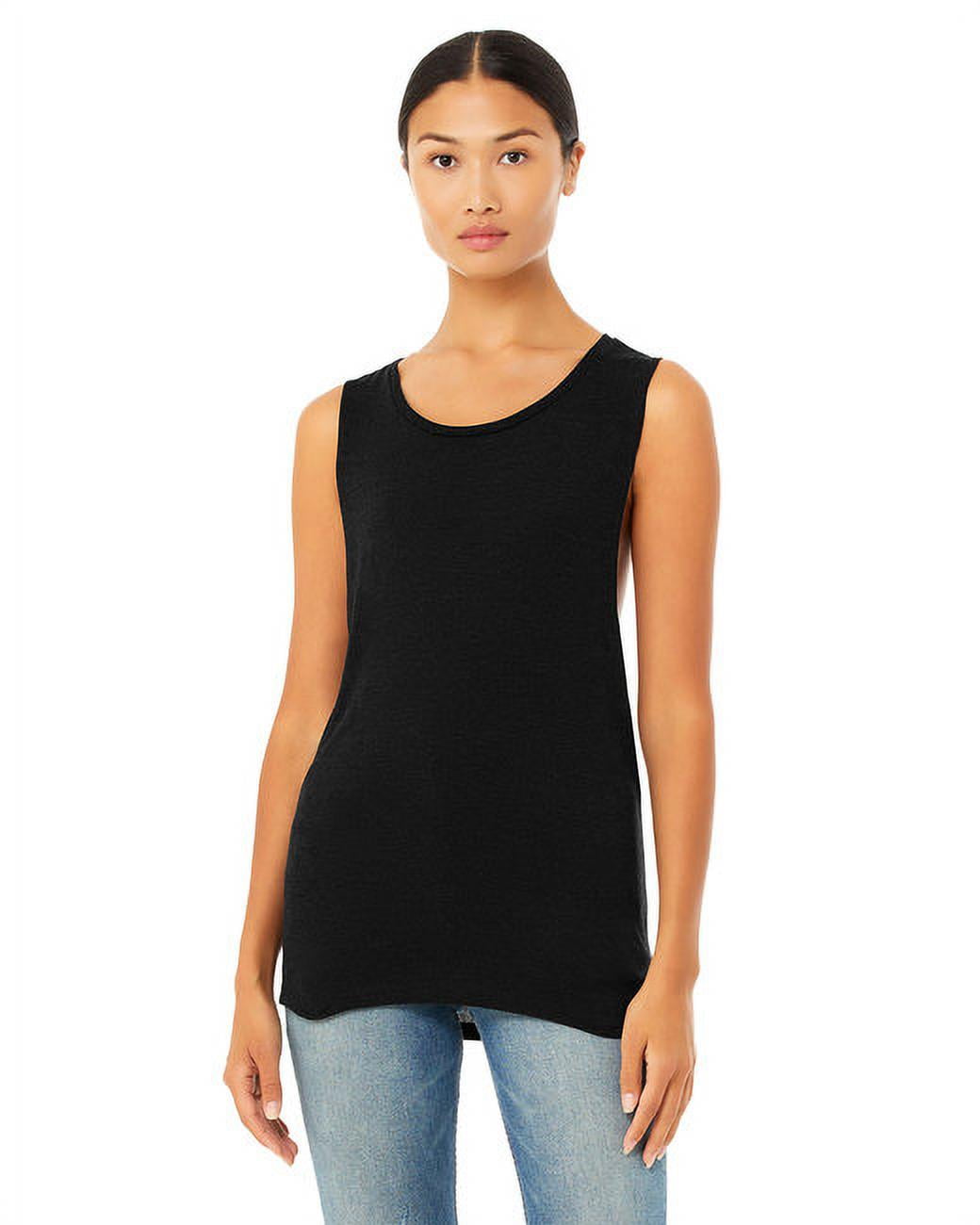 Bella Canvas Ladies Flowy Scoop Neck Muscle Tank – Soft Drapey Casual Tank Top