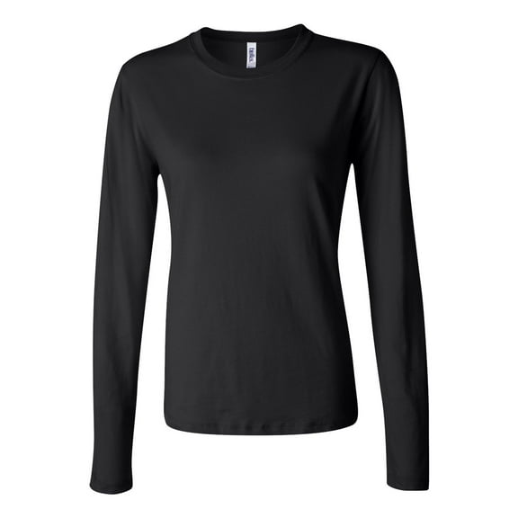 BELLA + CANVAS - Women’s Jersey Long Sleeve Tee - 6500 - Black - Size: XL