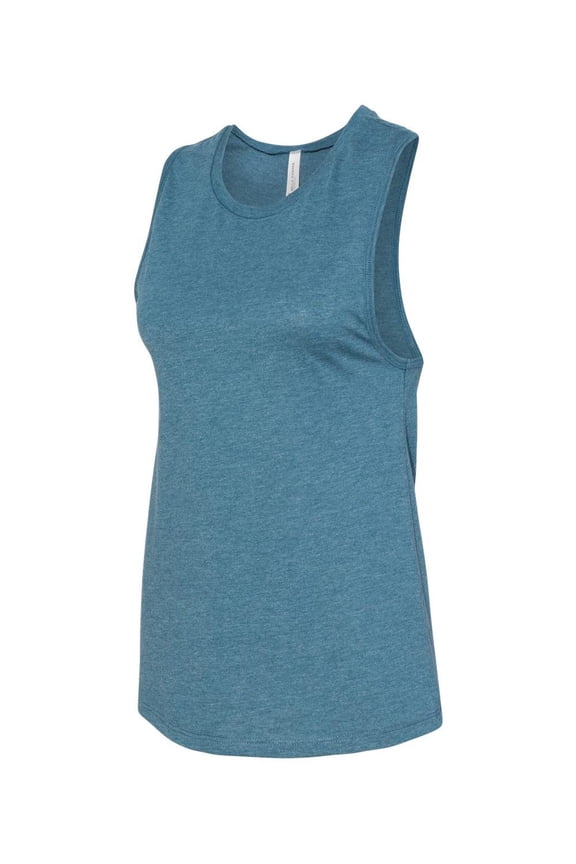 BELLA + CANVAS - Women's Jersey Muscle Tank - 6003 - Heather Deep Teal - Size: L
