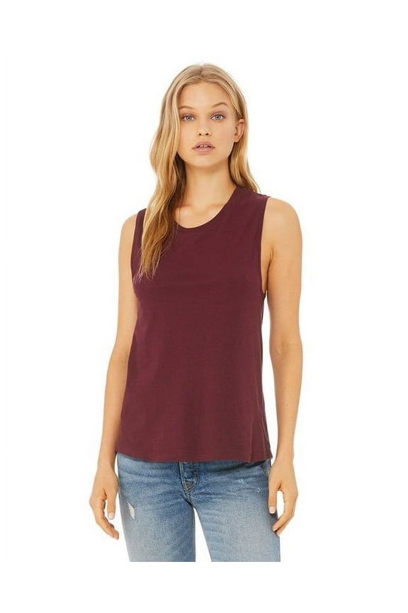 BELLA + CANVAS - Women's Jersey Muscle Tank - 6003 - Maroon - Size: XL