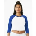 thumbnail image 1 of BELLA + CANVAS Women's Micro Rib 3/4 Raglan Sleeve Baby Tee, 1 of 5