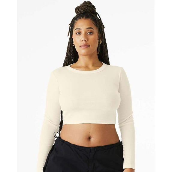 BELLA + CANVAS Women's Micro Rib Long Sleeve Baby Tee