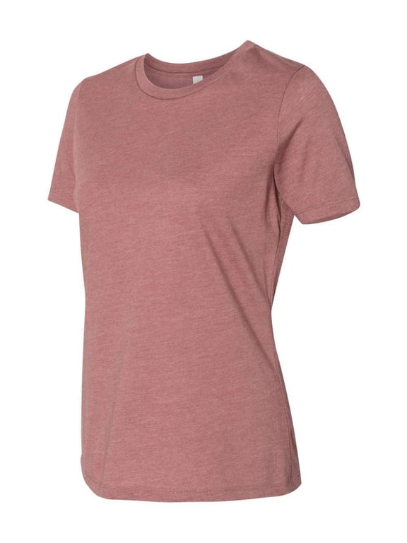 BELLA + CANVAS - Womens Relaxed Fit Heather CVC Tee - 6400CVC - Heather Mauve