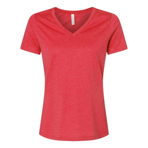 BELLA + CANVAS Women's Relaxed Heather CVC V-Neck Tee