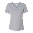 thumbnail image 1 of BELLA + CANVAS Women's Relaxed Heather CVC V-Neck Tee, 1 of 3