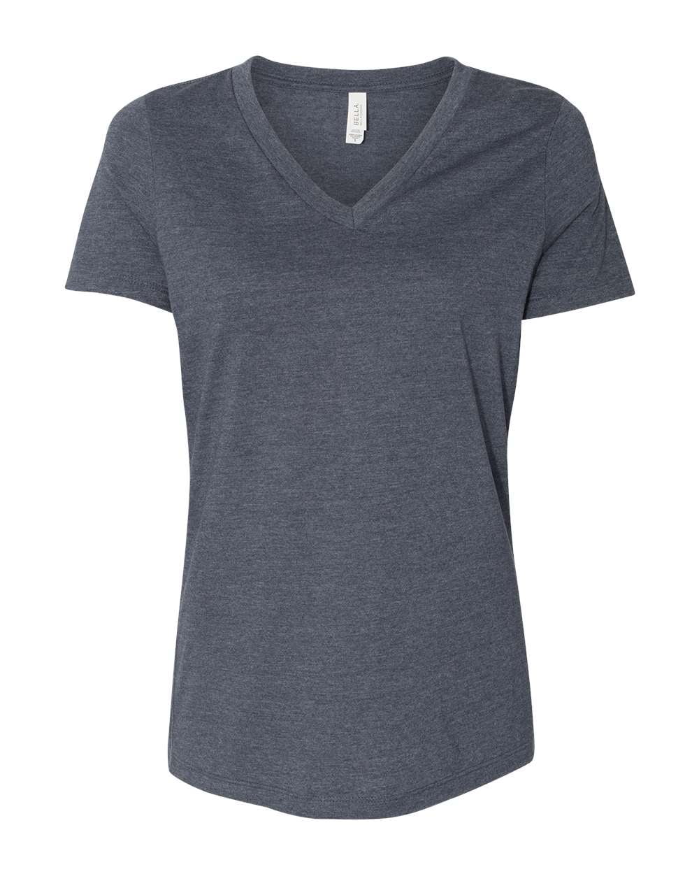 BELLA + CANVAS Women's Relaxed Heather CVC V-Neck Tee - Walmart.com