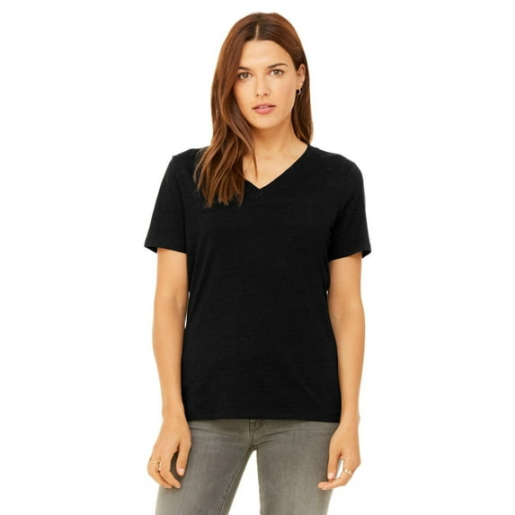BELLA + CANVAS Women's Relaxed Heather CVC VNeck Tee 6405CVC