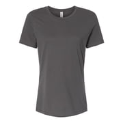 BELLA + CANVAS Women s Relaxed Jersey Tee 100% Ring-Spun Cotton Short Sleeve Crew Neck T-Shirt Asphalt, L