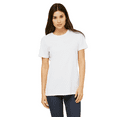 thumbnail image 1 of BELLA + CANVAS Women’s Relaxed Jersey Tee, Short Sleeve Crew Neck Cotton T-Shirt, White, S, 1 of 4