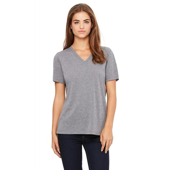 BELLA   CANVAS Women's Relaxed Triblend Short Sleeve VNeck Tee 6415