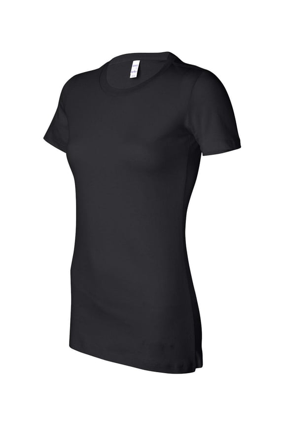 BELLA + CANVAS - Women's Slim Fit Tee - 6004 - Black - Size: S