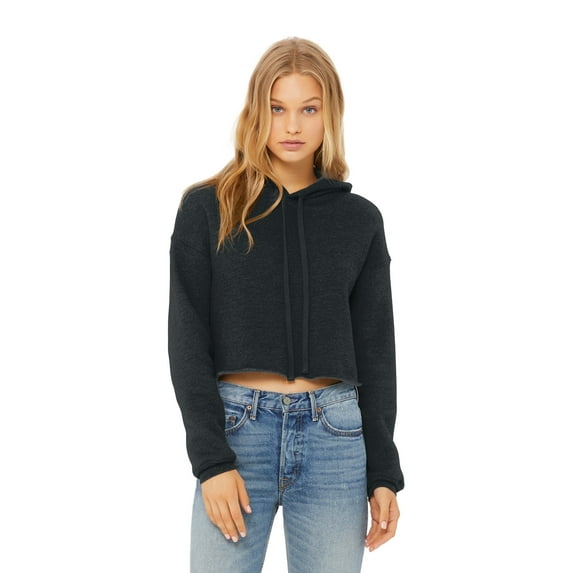 BELLA+CANVAS Women's Sponge Fleece Cropped Fleece Hoodie.