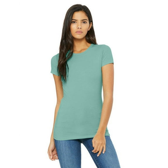 BELLA + CANVAS Women's The Favorite Tee 6004 - Seafoam Blue Size L