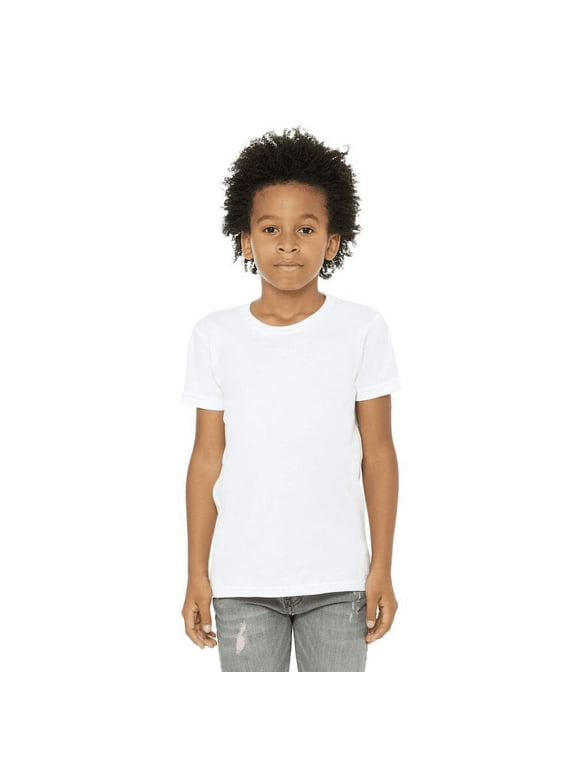 Kids 2-Pack, Short Sleeve Crew T-Shirt for Crafting, White, Youth Large
