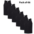 thumbnail image 1 of BELLA + CANVAS - Youth Heather Cvc Tank Top Made with 4.2 Oz 52/48 Cotton/polyester | Sleeveless Black Color Tank - 6 Pack, M Size, 1 of 6