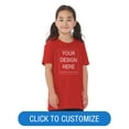 thumbnail image 1 of BELLA+CANVAS Youth Short Sleeve Personalized T-Shirt, Create Your Own Designs, Red, Youth Large, Unisex, 1 of 7