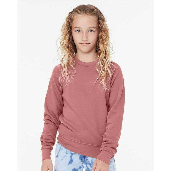 BELLA   CANVAS Youth Sponge Fleece Crewneck Sweatshirt