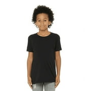 BELLA+CANVAS Youth Unisex Short Sleeve Crew T-Shirt – Black Small Cotton Tee for Crafting, Personalization, Tie Dye & Everyday Wear