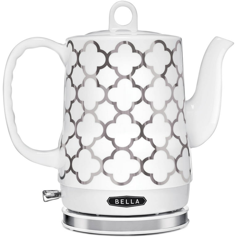 Bella 1.2 Liter Silver Ceramic Electric Kettle