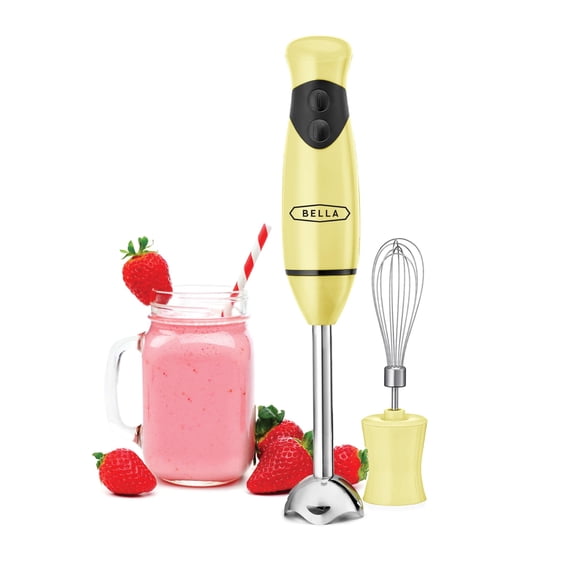 BELLA IMMERSION BLENDER PORTABLE MIXER 2 SPEED HANDHELD 17577 - YELLOW