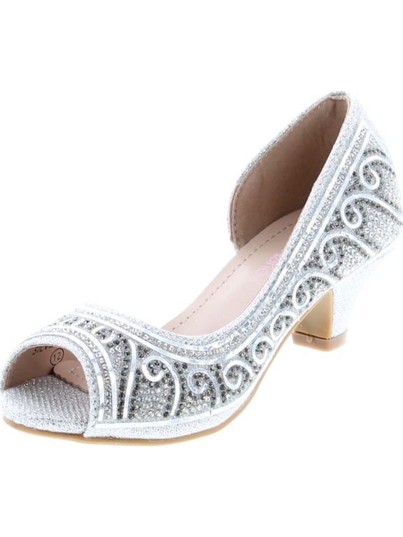 Truly-5 Girl's Rhinestone D'orsay Dress Sandal