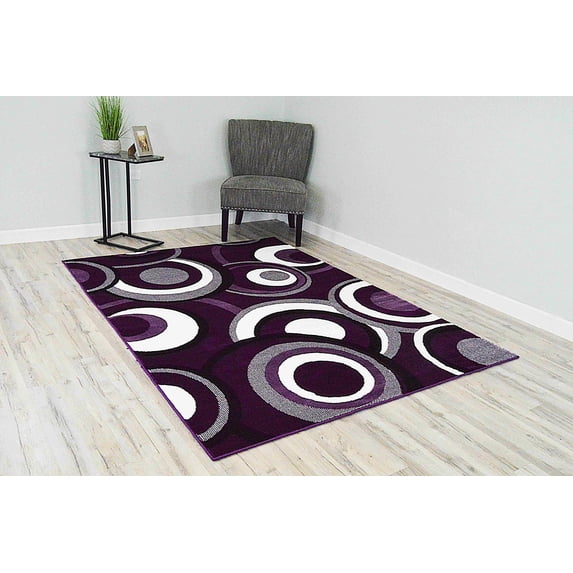 BELLA Modern Stylish Living Room Rug DESIGN 271 - 2'6"x3'9", Purple