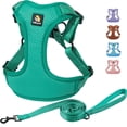 thumbnail image 1 of BELLA & PAL Dog Harness for Medium Dogs, Adjustable Reflective No Pull Step-in Dog Vest, Breathable Soft Mesh Harness and Leash Set for Small Medium Dogs, Emerald, L, 1 of 7