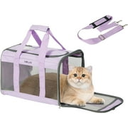 BELLA & PAL Cat Carrier Travel Bag, Airline Approved Lightweight Cat Carrier, Soft Sided Pet Carrier for Puppy Dogs Up to 18lbs, Collapsible Kitten Bag with Removable Waterproof Mat, Ventilated Mesh