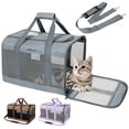 thumbnail image 1 of BELLA & PAL Cat Carrier Travel Bag, Airline Approved Lightweight,Soft Sided Pet Carrier for Puppy Dogs up to 18lbs,Collapsible Soft Sided Travel Carrier,Gray, 1 of 9